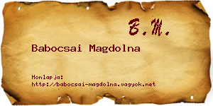 Babocsai Magdolna névjegykártya